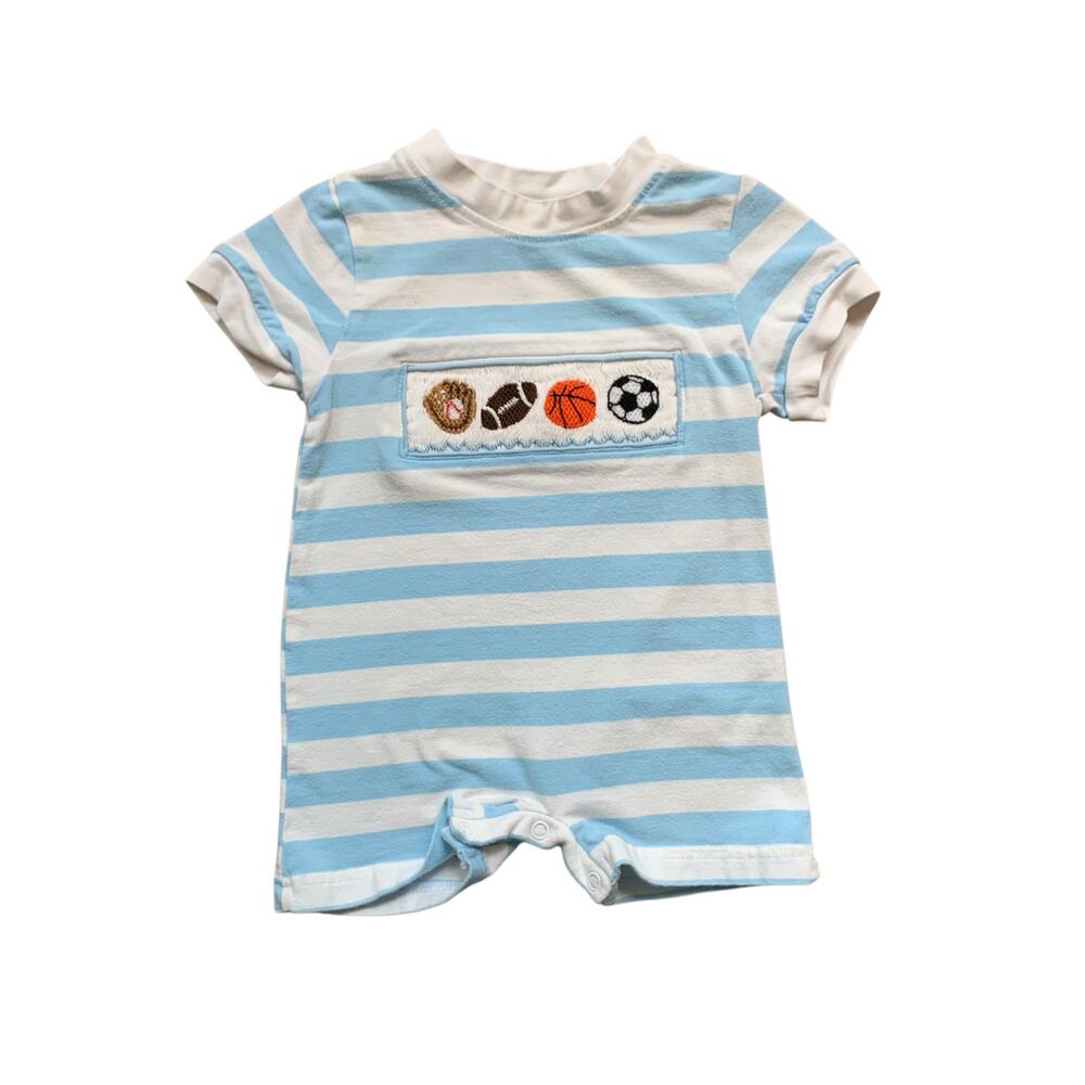 Smocked Polkadots Sports Romper